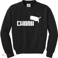 Chonk Cat Meme Funny Kids Sweatshirt thumb 0