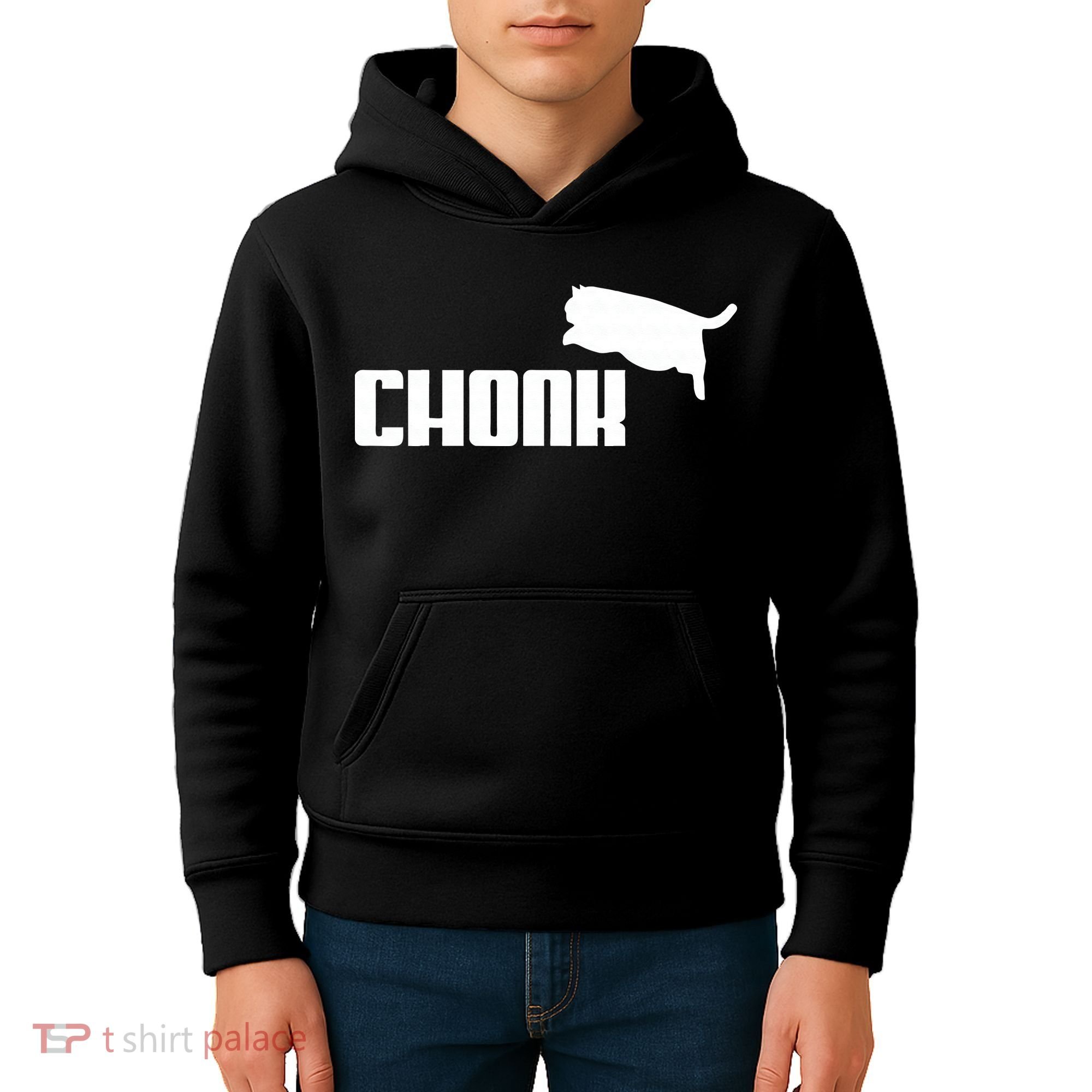 Chonk Cat Meme Funny Kids Hoodie