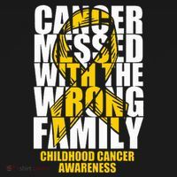 Childhood Cancer Messed With The Wrong Family Ribbon Gift Sweatshirt thumb 3