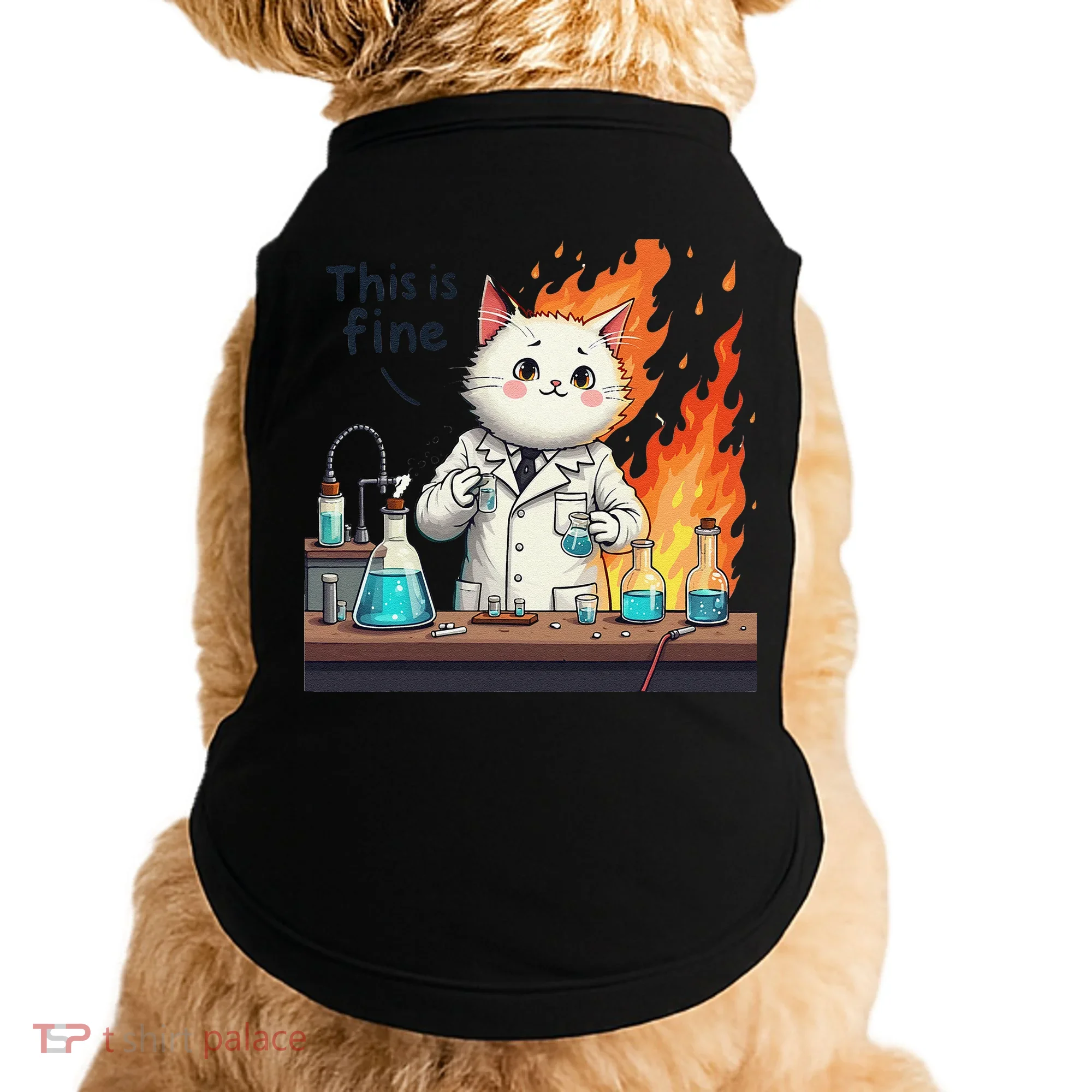 Chemistry Cat Meme This Is Fine Medical Lab Tech Lab Science Doggie Tank