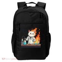Chemistry Cat Meme This Is Fine Medical Lab Tech Lab Science Backpack thumb 0