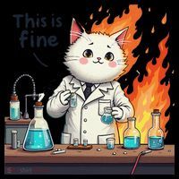 Chemistry Cat Meme This Is Fine Medical Lab Tech Lab Science Coffee Mug thumb 5
