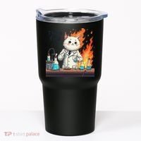 Chemistry Cat Meme This Is Fine Medical Lab Tech Lab Science Tumbler thumb 0
