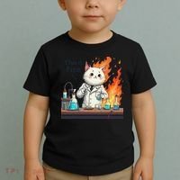 Chemistry Cat Meme This Is Fine Medical Lab Tech Lab Science Toddler T-Shirt thumb 2