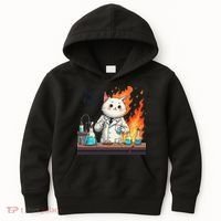 Chemistry Cat Meme This Is Fine Medical Lab Tech Lab Science Kids Hoodie thumb 0