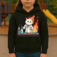 Chemistry Cat Meme This Is Fine Medical Lab Tech Lab Science Kids Hoodie thumb 3