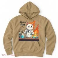 Chemistry Cat Meme This Is Fine Medical Lab Tech Lab Science Hoodie thumb 0