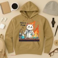 Chemistry Cat Meme This Is Fine Medical Lab Tech Lab Science Hoodie thumb 3