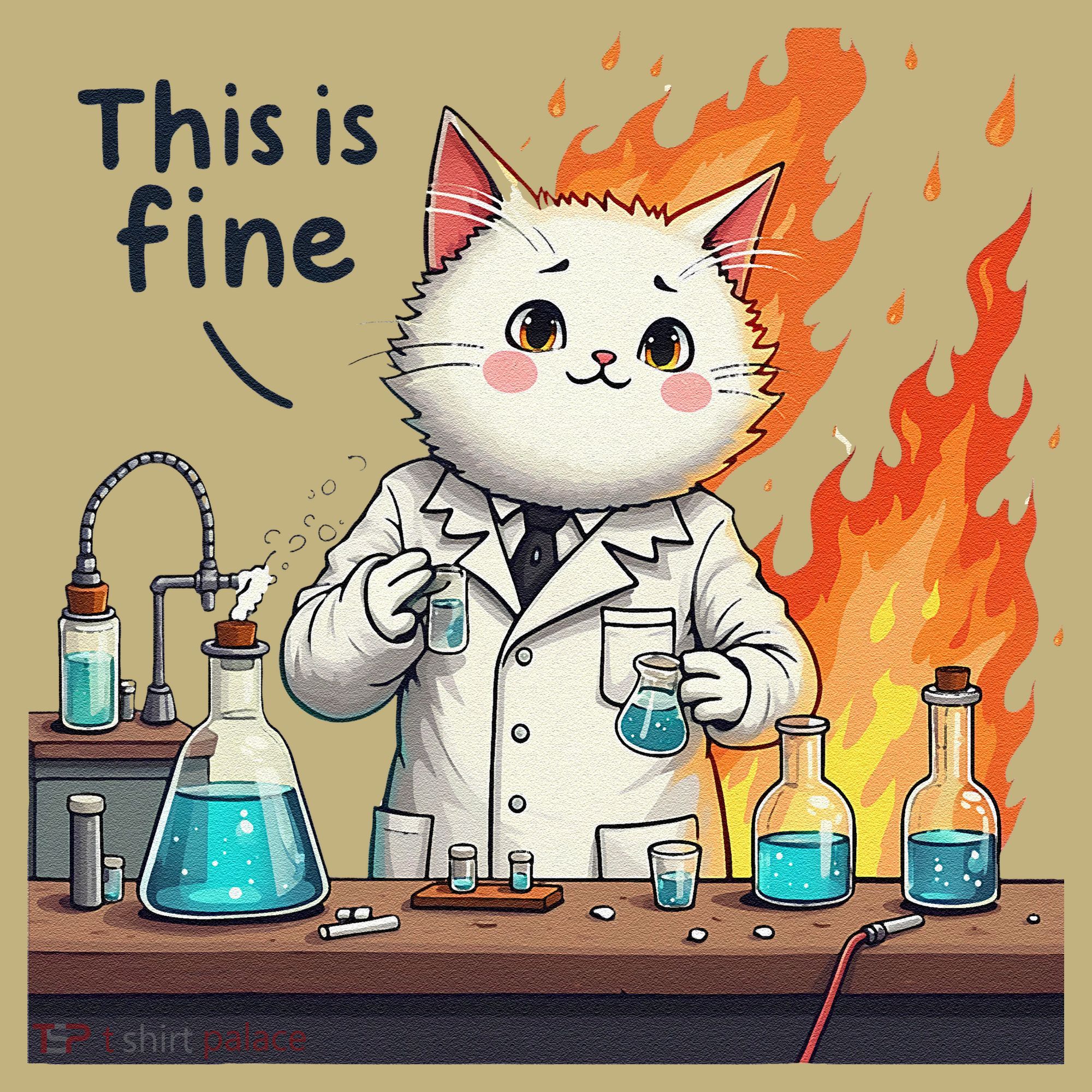 Chemistry Cat Meme This Is Fine Medical Lab Tech Lab Science Sweatshirt