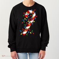 Candy Cane Merry And Bright Christmas Lights Candy Family Women's Sweatshirt thumb 0