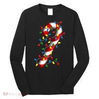 Candy Cane Merry And Bright Christmas Lights Candy Family Long Sleeve Shirt thumb 0
