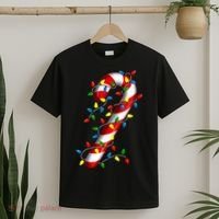 Candy Cane Merry And Bright Christmas Lights Candy Family T-Shirt thumb 2