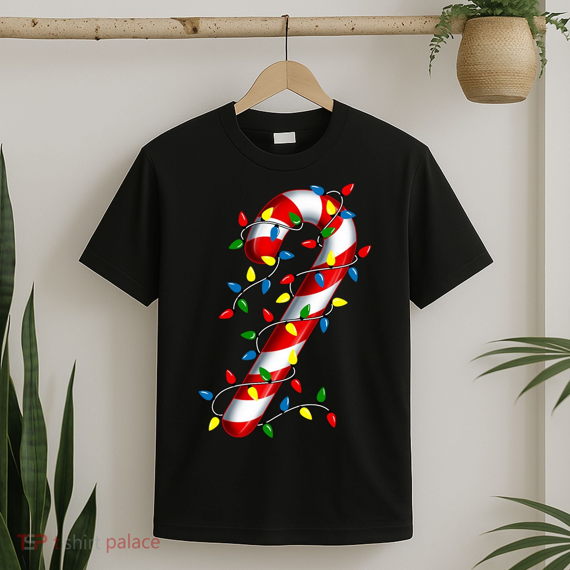 Candy Cane Merry And Bright Christmas Lights Candy Family T-Shirt