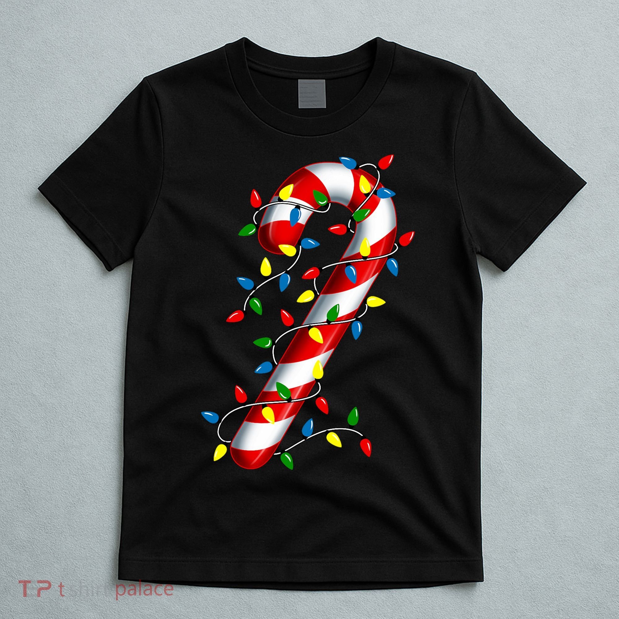 Candy Cane Merry And Bright Christmas Lights Candy Family T-Shirt