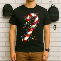 Candy Cane Merry And Bright Christmas Lights Candy Family T-Shirt thumb 6