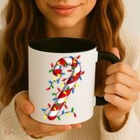 Candy Cane Merry And Bright Christmas Lights Candy Family Coffee Mug thumb 3