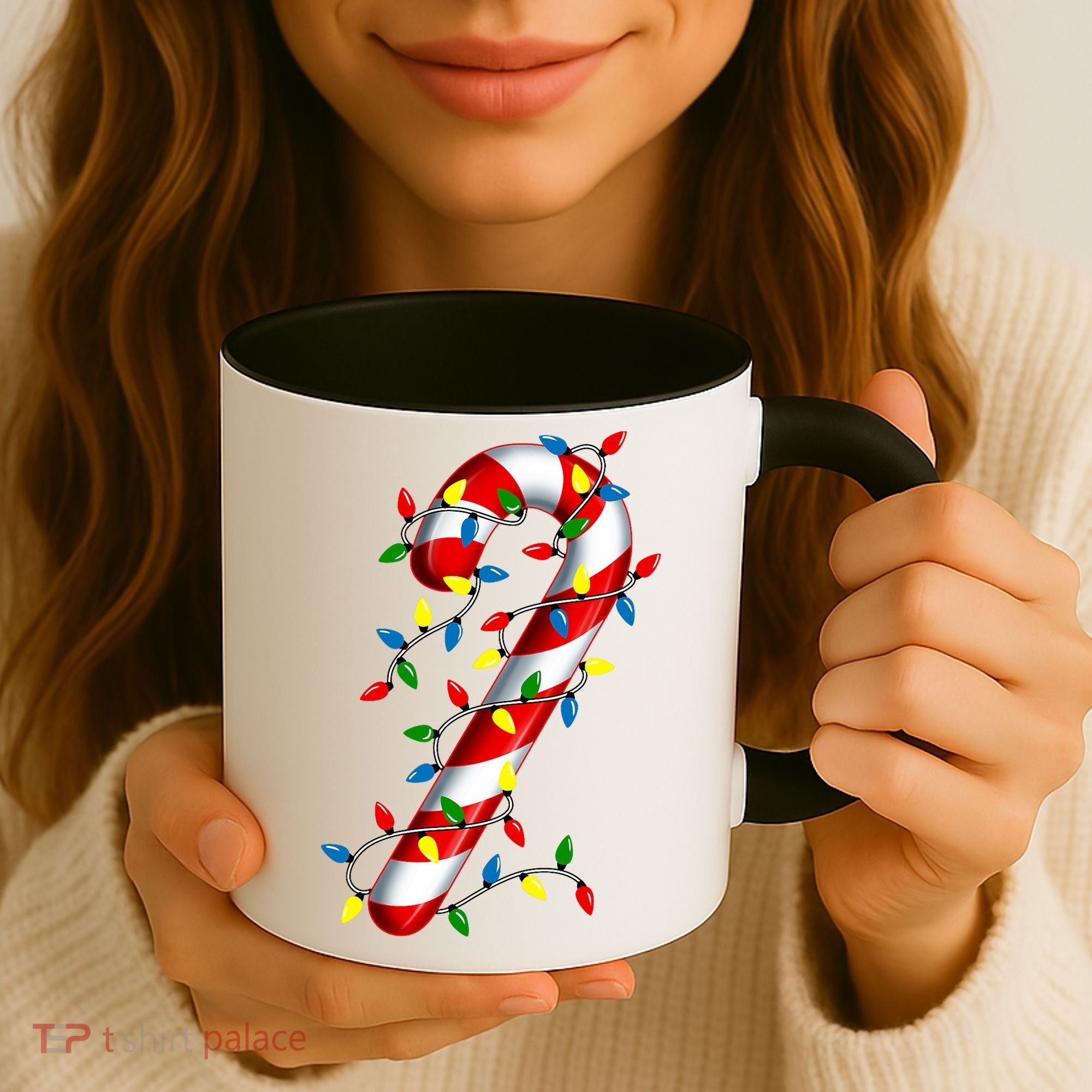 Candy Cane Merry And Bright Christmas Lights Candy Family Coffee Mug