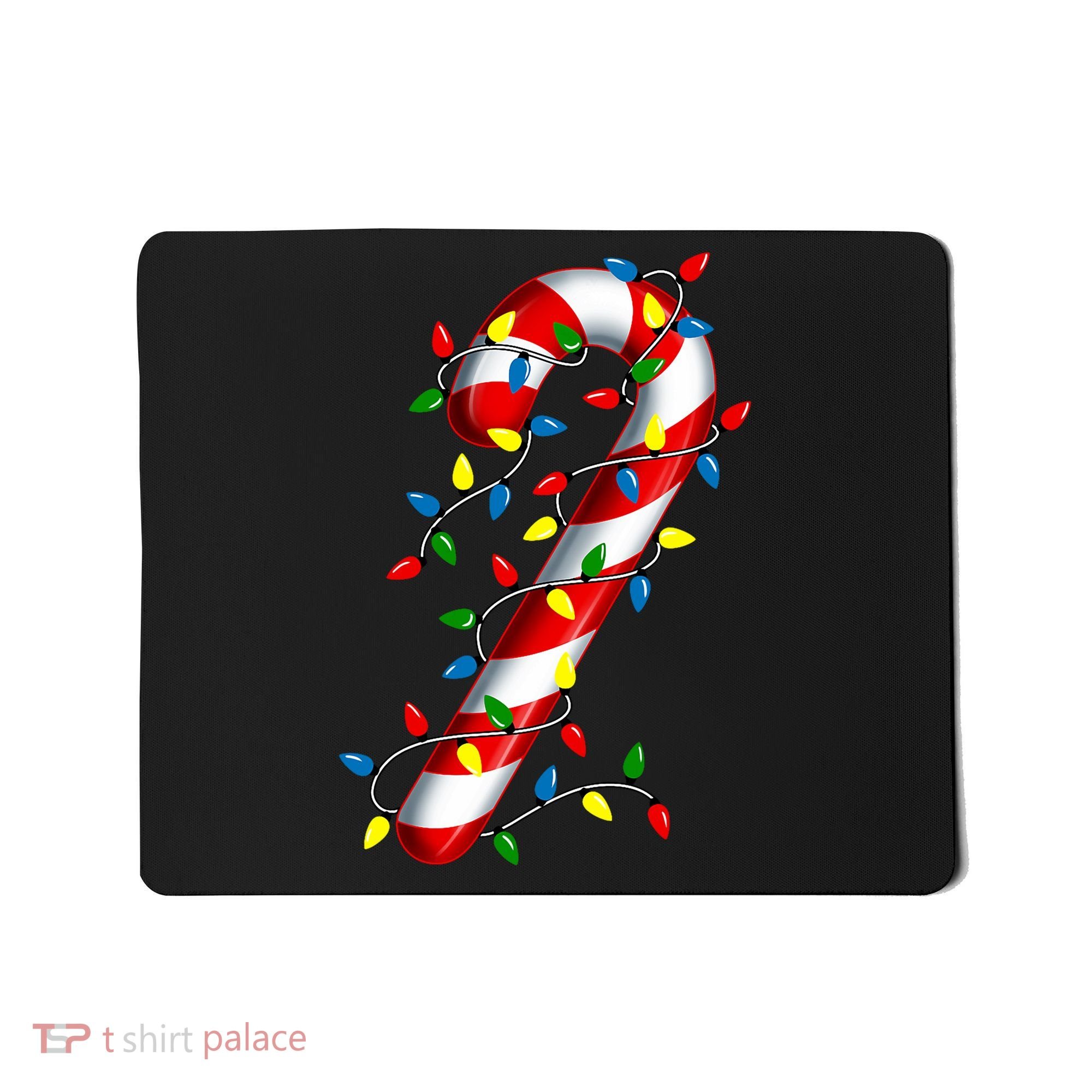 Candy Cane Merry And Bright Christmas Lights Candy Family Mousepad