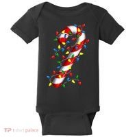 Candy Cane Merry And Bright Christmas Lights Candy Family Baby Bodysuit thumb 0