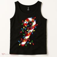 Candy Cane Merry And Bright Christmas Lights Candy Family Tank Top thumb 2