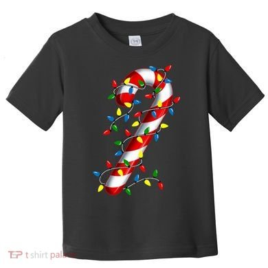 Candy Cane Merry And Bright Christmas Lights Candy Family Toddler T-Shirt