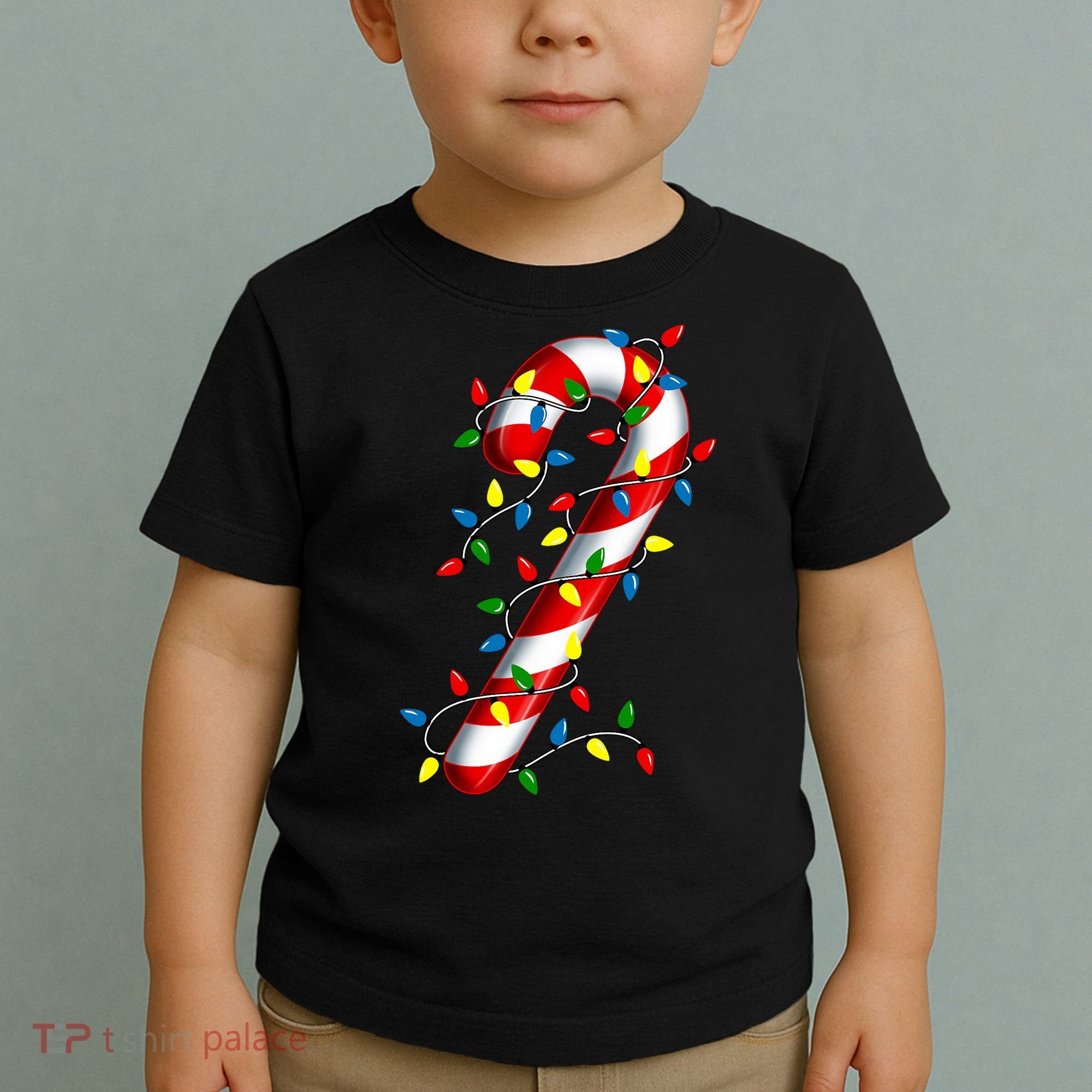 Candy Cane Merry And Bright Christmas Lights Candy Family Toddler T-Shirt