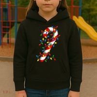 Candy Cane Merry And Bright Christmas Lights Candy Family Kids Hoodie thumb 3