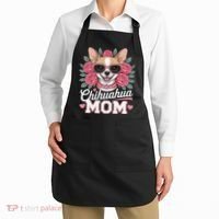 Cute Chihuahua Mom Sunglasses Flower For Chihuahua Owner Apron thumb 2