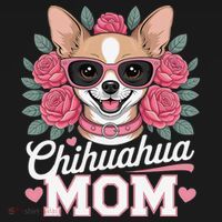 Cute Chihuahua Mom Sunglasses Flower For Chihuahua Owner Women's Hoodie thumb 2