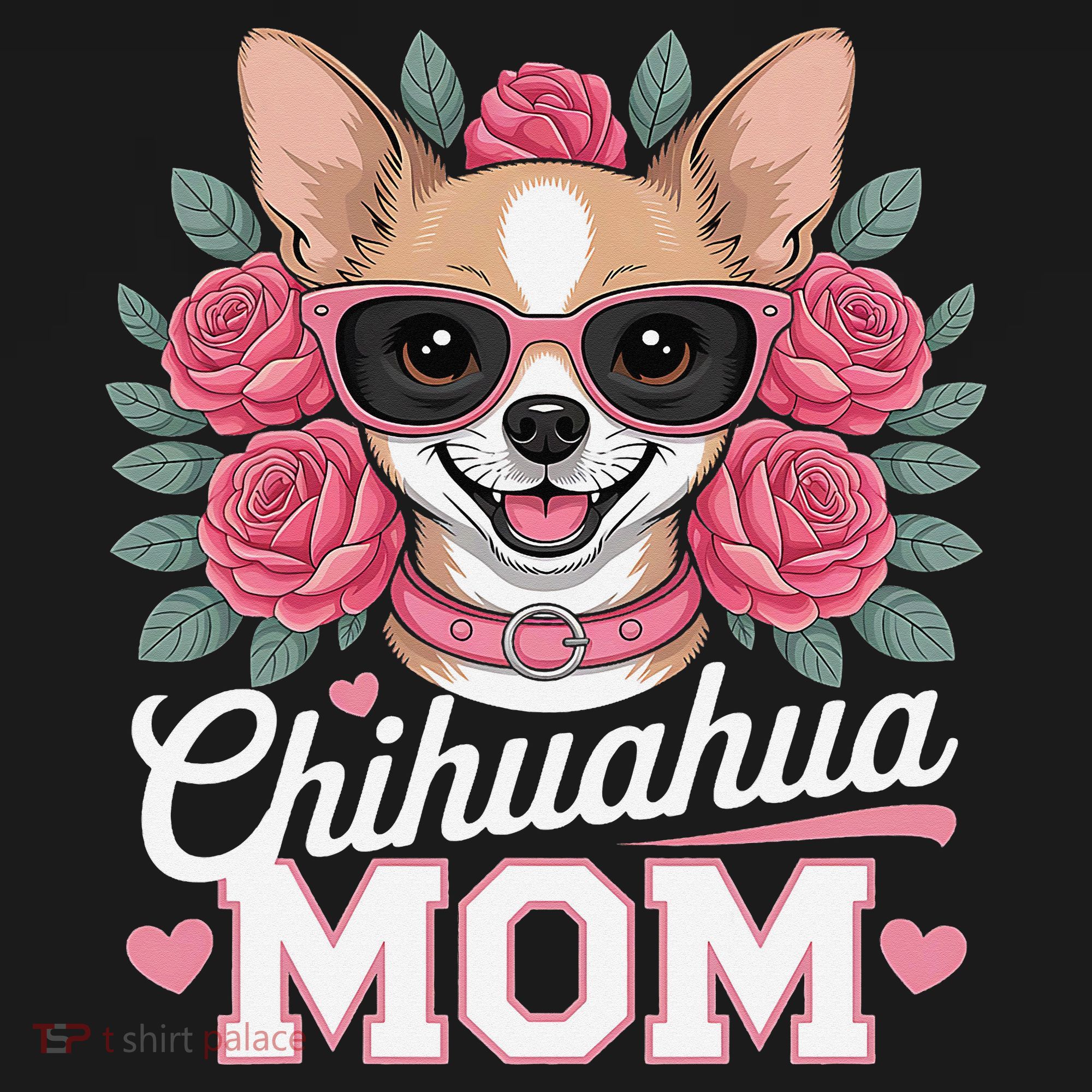 Cute Chihuahua Mom Sunglasses Flower For Chihuahua Owner Women's Hoodie