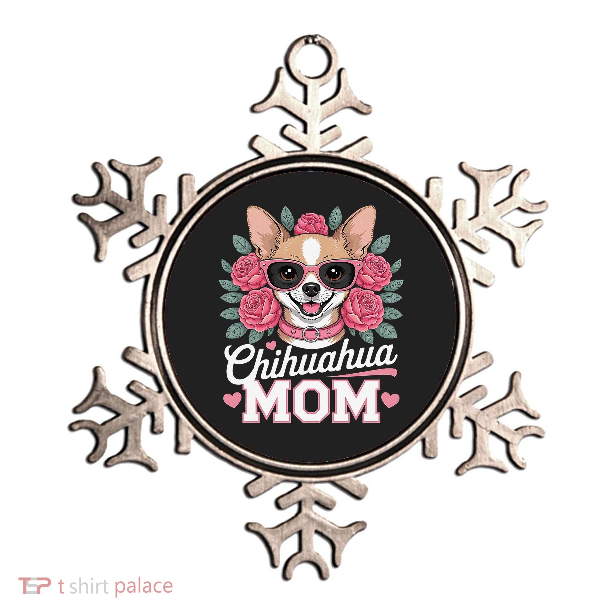 Cute Chihuahua Mom Sunglasses Flower For Chihuahua Owner Ornament