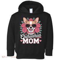 Cute Chihuahua Mom Sunglasses Flower For Chihuahua Owner Toddler Hoodie thumb 0