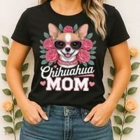 Cute Chihuahua Mom Sunglasses Flower For Chihuahua Owner Women's T-Shirt thumb 2
