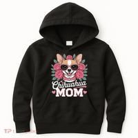 Cute Chihuahua Mom Sunglasses Flower For Chihuahua Owner Kids Hoodie thumb 0