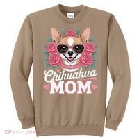 Cute Chihuahua Mom Sunglasses Flower For Chihuahua Owner Sweatshirt thumb 0
