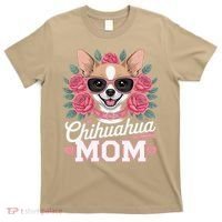 Cute Chihuahua Mom Sunglasses Flower For Chihuahua Owner T-Shirt thumb 0