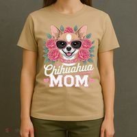 Cute Chihuahua Mom Sunglasses Flower For Chihuahua Owner T-Shirt thumb 4