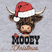 Christmas Cow Mooey Christmas Cute Cow Women's Sweatshirt thumb 2