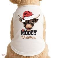 Christmas Cow Mooey Christmas Cute Cow Doggie Tank thumb 0