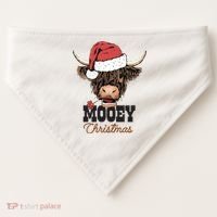 Christmas Cow Mooey Christmas Cute Cow USA-Made Doggie Bandana thumb 0