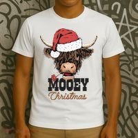 Christmas Cow Mooey Christmas Cute Cow T-Shirt thumb 3