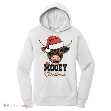 Christmas Cow Mooey Christmas Cute Cow Women's Hoodie