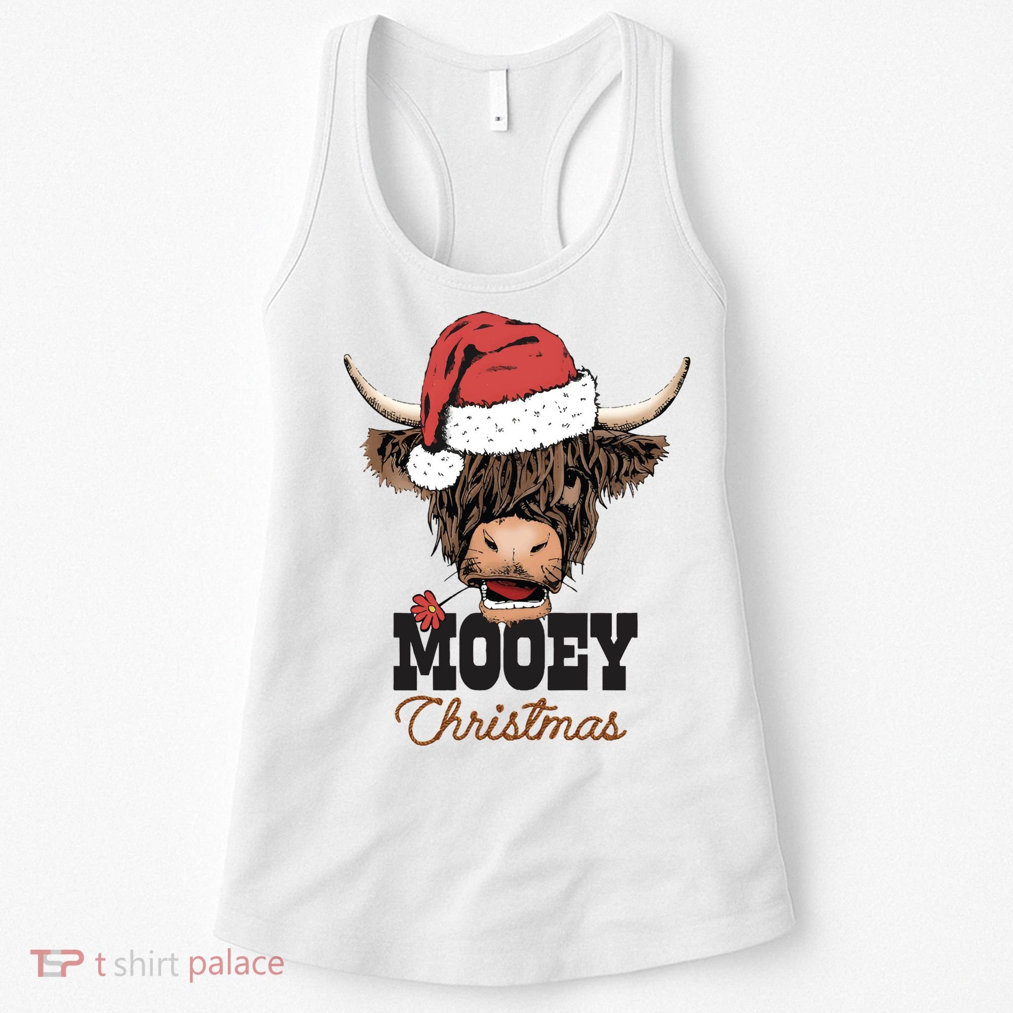 Christmas Cow Mooey Christmas Cute Cow Women's Tank Top