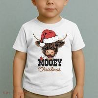 Christmas Cow Mooey Christmas Cute Cow Toddler T-Shirt thumb 2