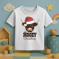 Christmas Cow Mooey Christmas Cute Cow Toddler T-Shirt thumb 3