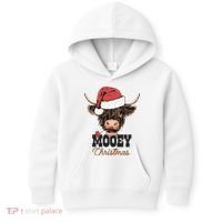 Christmas Cow Mooey Christmas Cute Cow Kids Hoodie thumb 0
