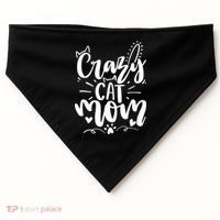 Crazy Cat Mom Cat Lover Cat Day USA-Made Doggie Bandana thumb 0