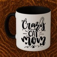 Crazy Cat Mom Cat Lover Cat Day Coffee Mug thumb 2