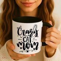 Crazy Cat Mom Cat Lover Cat Day Coffee Mug thumb 3