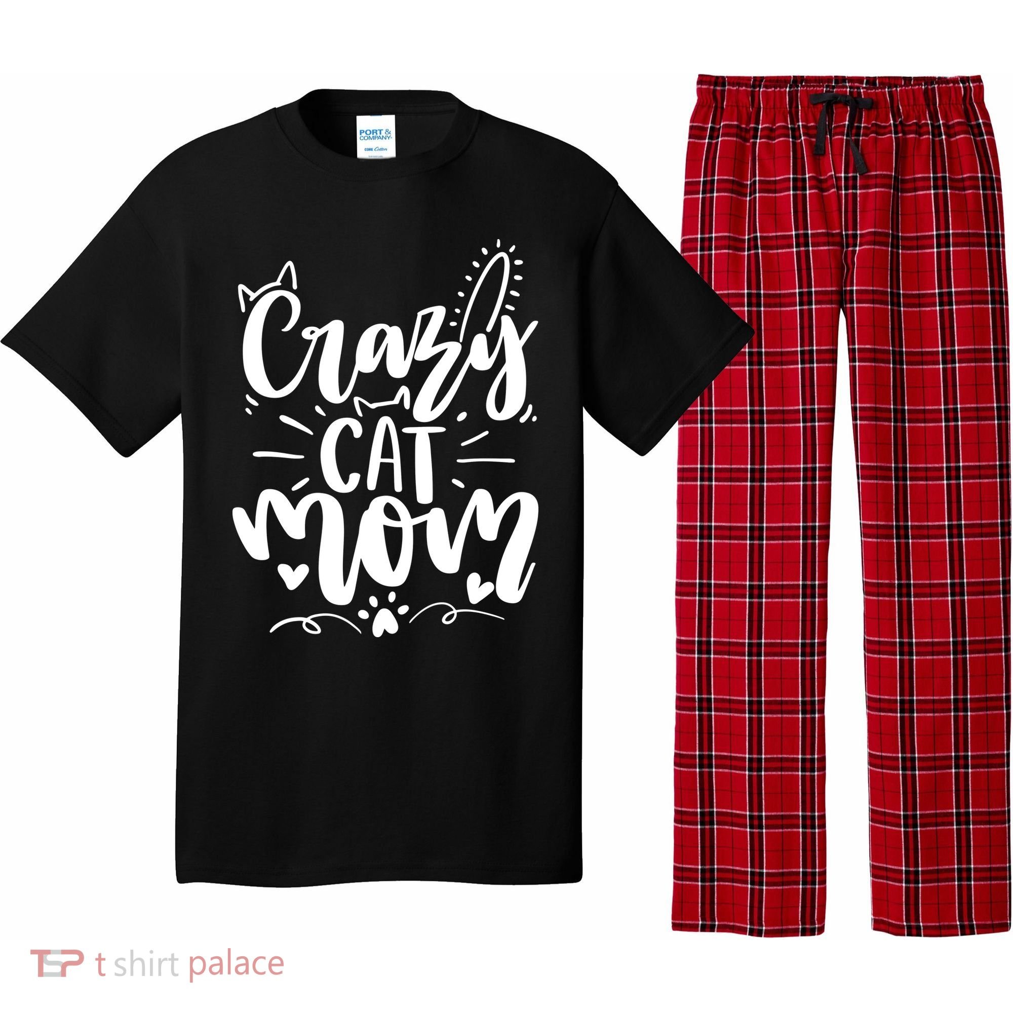 Crazy Cat Mom Cat Lover Cat Day Pajama Set